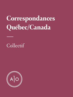 cover image of Correspondances Québec/Canada